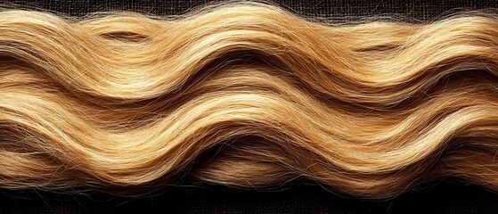 Naklejka premium Wavy blonde hair texture background.
