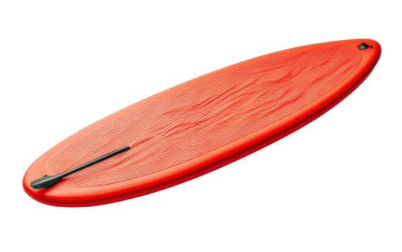 Red paddle board isolated on white or transparent background