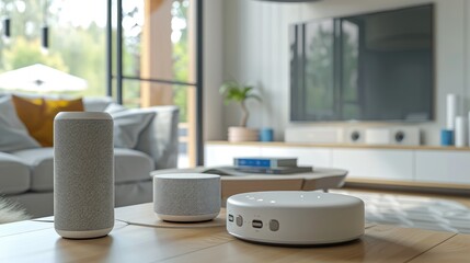 Smart Home Devices in Modern Living Room