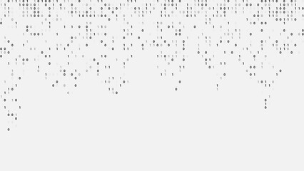 Futuristic binary code background design. Cyber matrix for tech, security, big data, and cloud computing