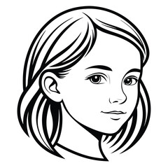 Girl Portrait Silhouette Feminine Beauty Symbol