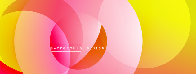 Abstract composition with layered circular elements, blending gradients and soft transitions, creating a sense of depth, motion, and visual harmony