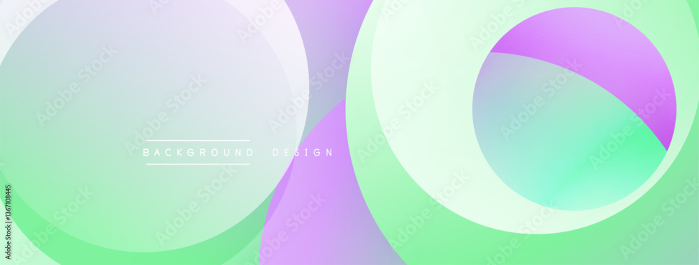 Aufkleber layered circular shapes in vivid colors form a gradient-rich abstract design with smooth transitions