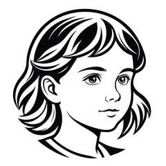 Female Face Silhouette Minimalist Woman Portrait