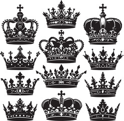 Elegant Crown Vector Collection