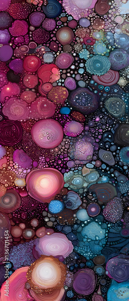 Poster abstract colorful circles pattern background