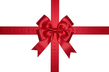 An Elegant Red Gift Box with a Lush Bow, Perfect for Celebrations, Showcasing Rich Color Against a Black Background