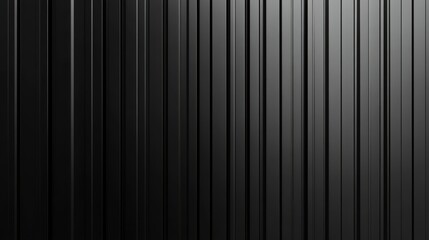 Luxurious black corrugated metal background with a sleek and modern texture illustration