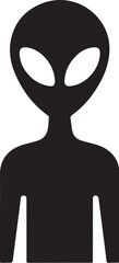 Fototapeta premium Alien silhouette vector. Vector illustration