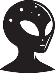 Alien silhouette vector. Vector illustration