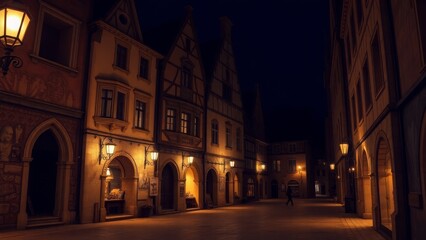 Old Town Alleyway at Night