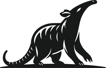 Aardvark silhouette animal vector