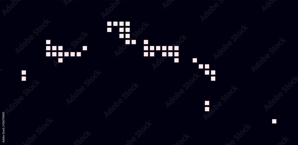 Aufkleber turks and caicos islands dotted map. digital style map of the country on dark background. turks and 