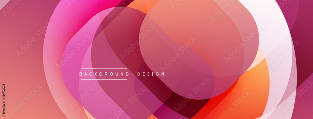Poster Abstract background with layered translucent gradient shapes