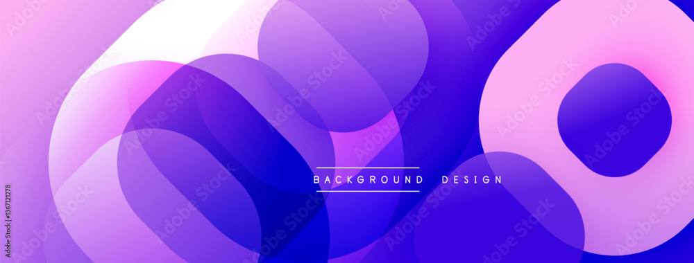 Poster Abstract background with layered translucent gradient shapes