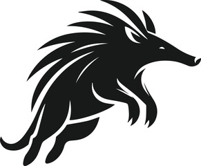 Aardvark silhouette animal vector