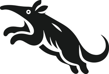 Aardvark silhouette animal vector