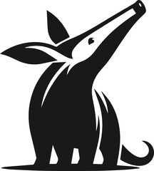 Aardvark silhouette animal vector
