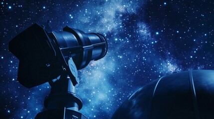 A next gen AI powered telescope scanning the universe from a futuristic observatory, high-resolution celestial imaging, night sky filled with galaxies