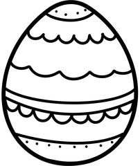 Egg eggs easter eggs decorating egg fancy egg outline black and white coloring  png