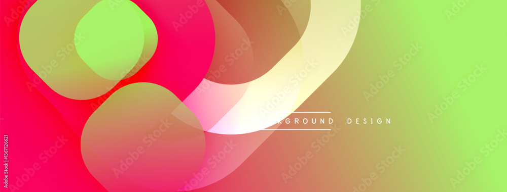 Poster Abstract background with layered translucent gradient shapes