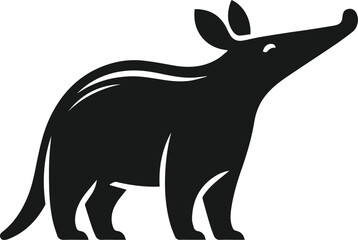 Aardvark silhouette animal vector
