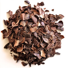 Cocoa Nibs Pile: Raw Chocolate Ingredient