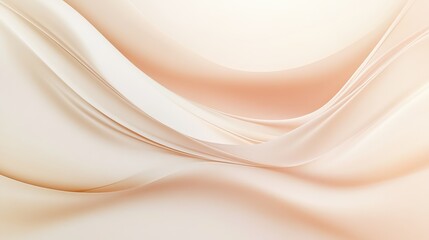 Obraz premium Smooth flowing beige and white abstract waves smooth, peach colored surface with a subtle gradient. illustration