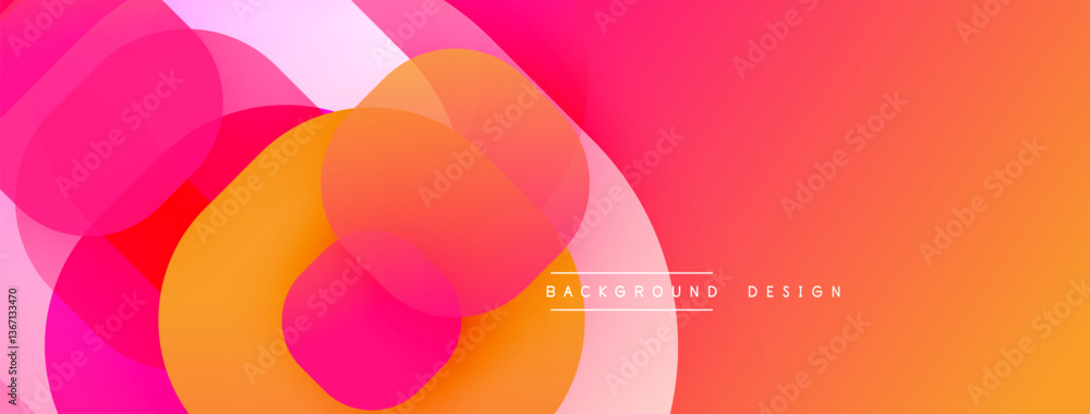 Poster Abstract background with layered translucent gradient shapes