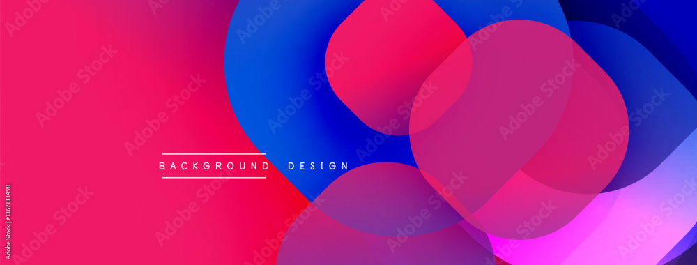 Poster Abstract background with layered translucent gradient shapes