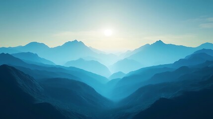 Obraz premium mountain landscape in the morning