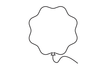 吹き出しにも使えるシンプルな波の形の風船イラスト