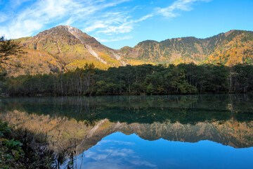 Fototapeta premium 上高地大正池と焼岳_1