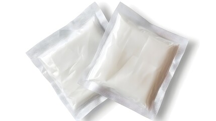 Alcohol prep pad packet isolated on transparent background