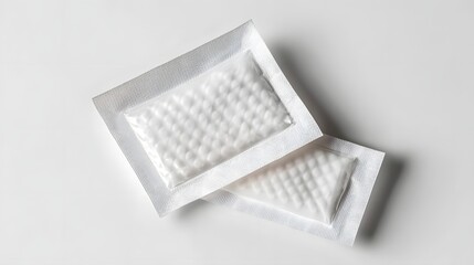 Alcohol prep pad packet isolated on transparent background