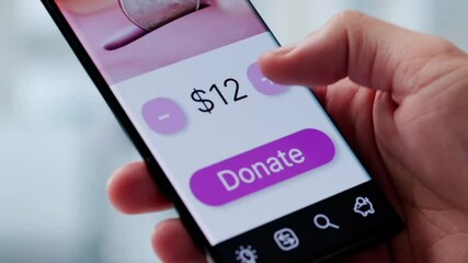 Smartphone App For Online Financial Donations: Young Latino