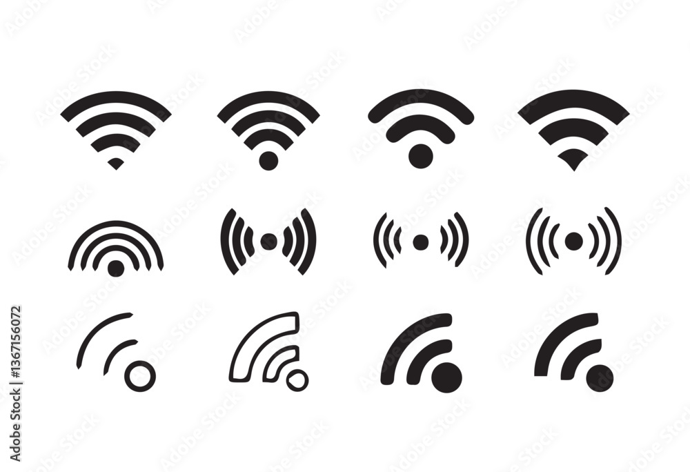 Poster wifi icon set. signal vector icon. wireless icon vector. wireless symbol collection. internet sign. 