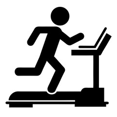 Silhouette of a running man symbolizing speed and success