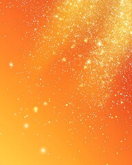 A bright orange background with a lot of glitter