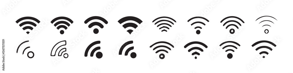 Poster wifi icon set. signal vector icon. wireless icon vector. wireless symbol collection. internet sign. 