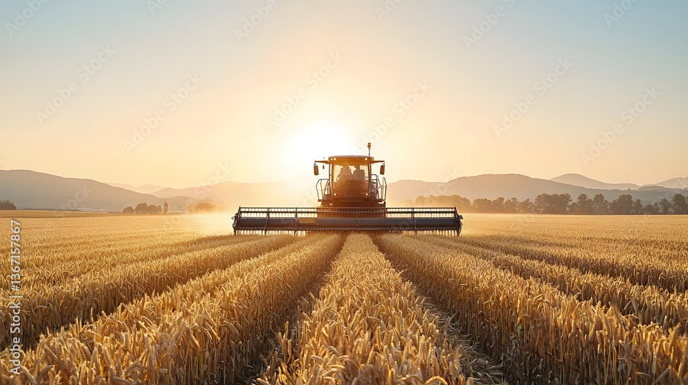 Poster autonomous robotic harvester efficiently gathering grains in smart agricultural field advanced farmi