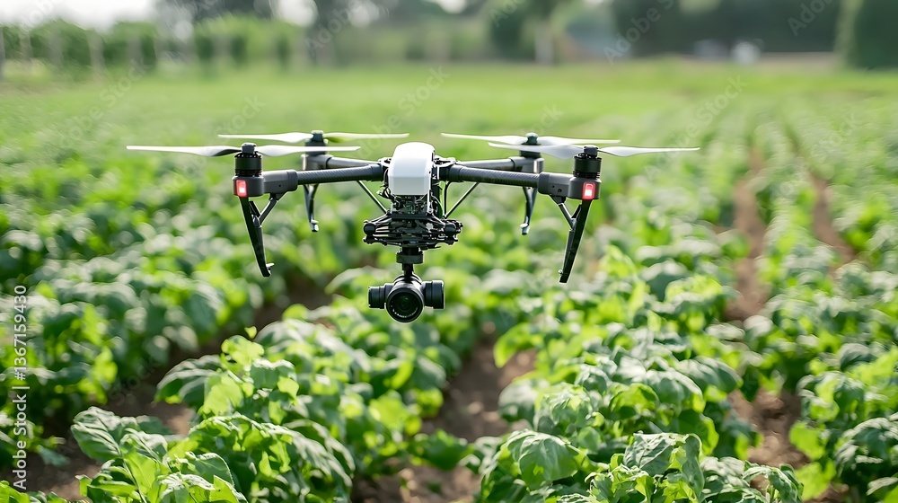Aufkleber drone assisted precision farming for optimized crop health monitoring and real time analytics to enh