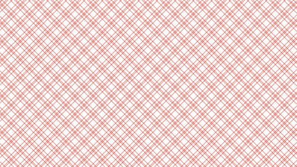 Red and white diagonal background. Plaid checkered seamless pattern.