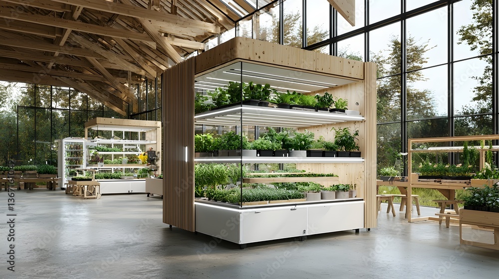 Aufkleber a state of the art urban farming facility that leverages advanced technologies data analytics and au