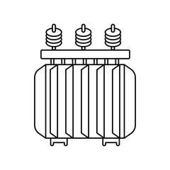 transformer lineal icon with white background vector stock illustration