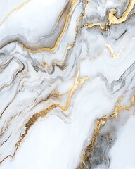 A gold and white marble wall with a gold and white stripe