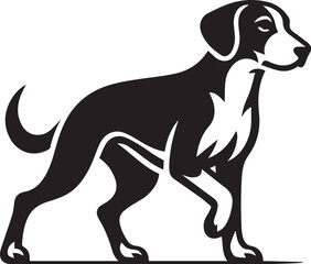 American Foxhound Silhouette Vector Illustration