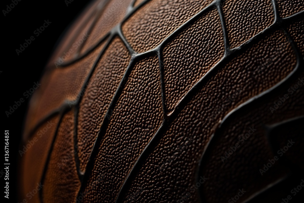 Poster close-up of textured brown surface with raised, web-like pattern.