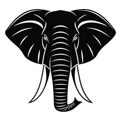 Elephant with Ornate Decoration Indian Wedding Silhouette