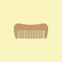 Hair comb vector illustration. Haircare tool